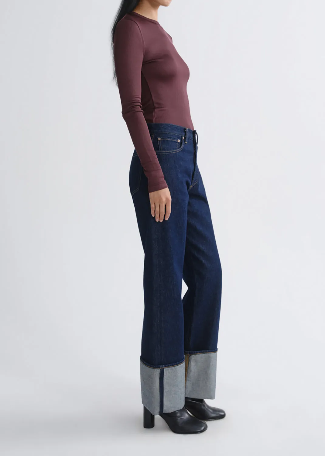 Delphi Slim Tee (Viscose) in Corinth sold by Agolde product image thumbnail 4