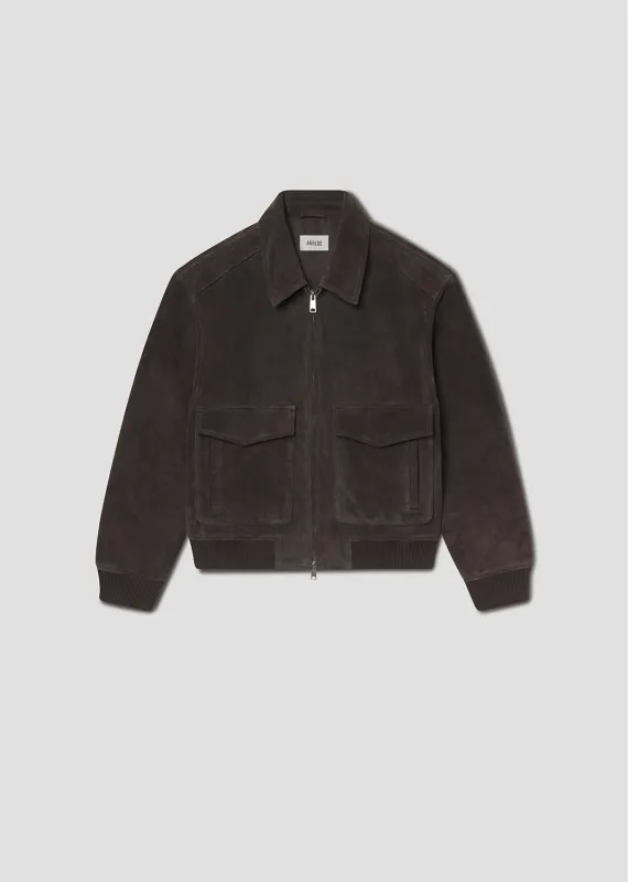 Emil Bomber in Seal Brown made by Agolde