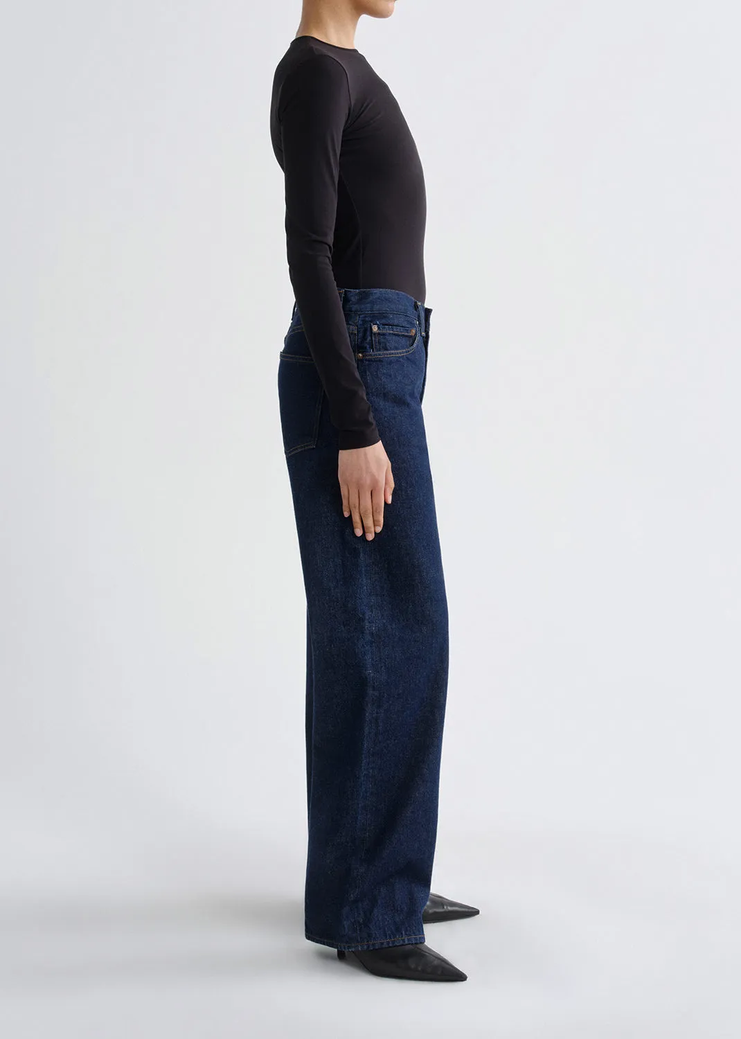 Aura Long Sleeve Bodysuit in Black sold by Agolde product image thumbnail 4