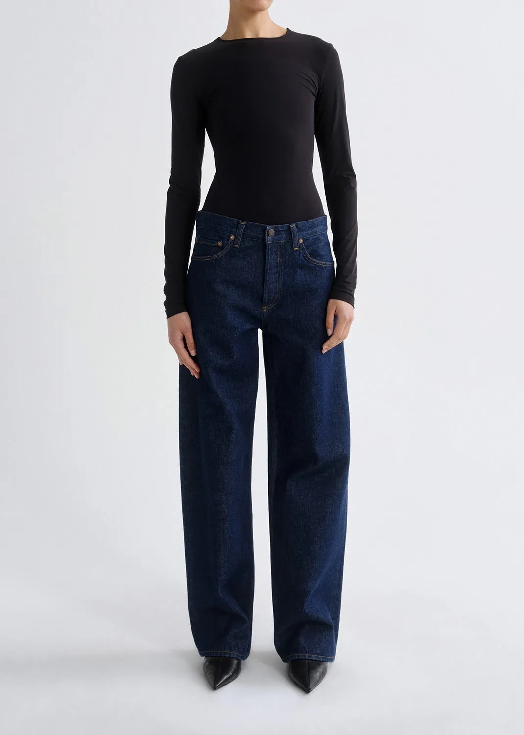Aura Long Sleeve Bodysuit in Black sold by Agolde product image thumbnail 2
