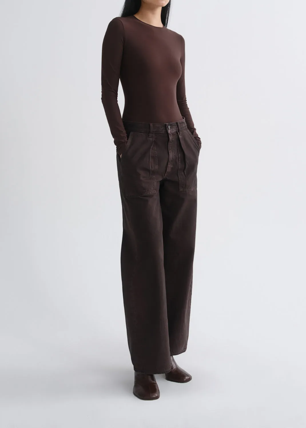 Low Curve Utility Jean in Deep Roast sold by Agolde product image thumbnail 3