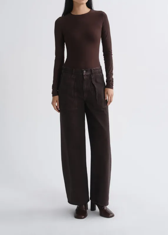Low Curve Utility Jean in Deep Roast made by Agolde