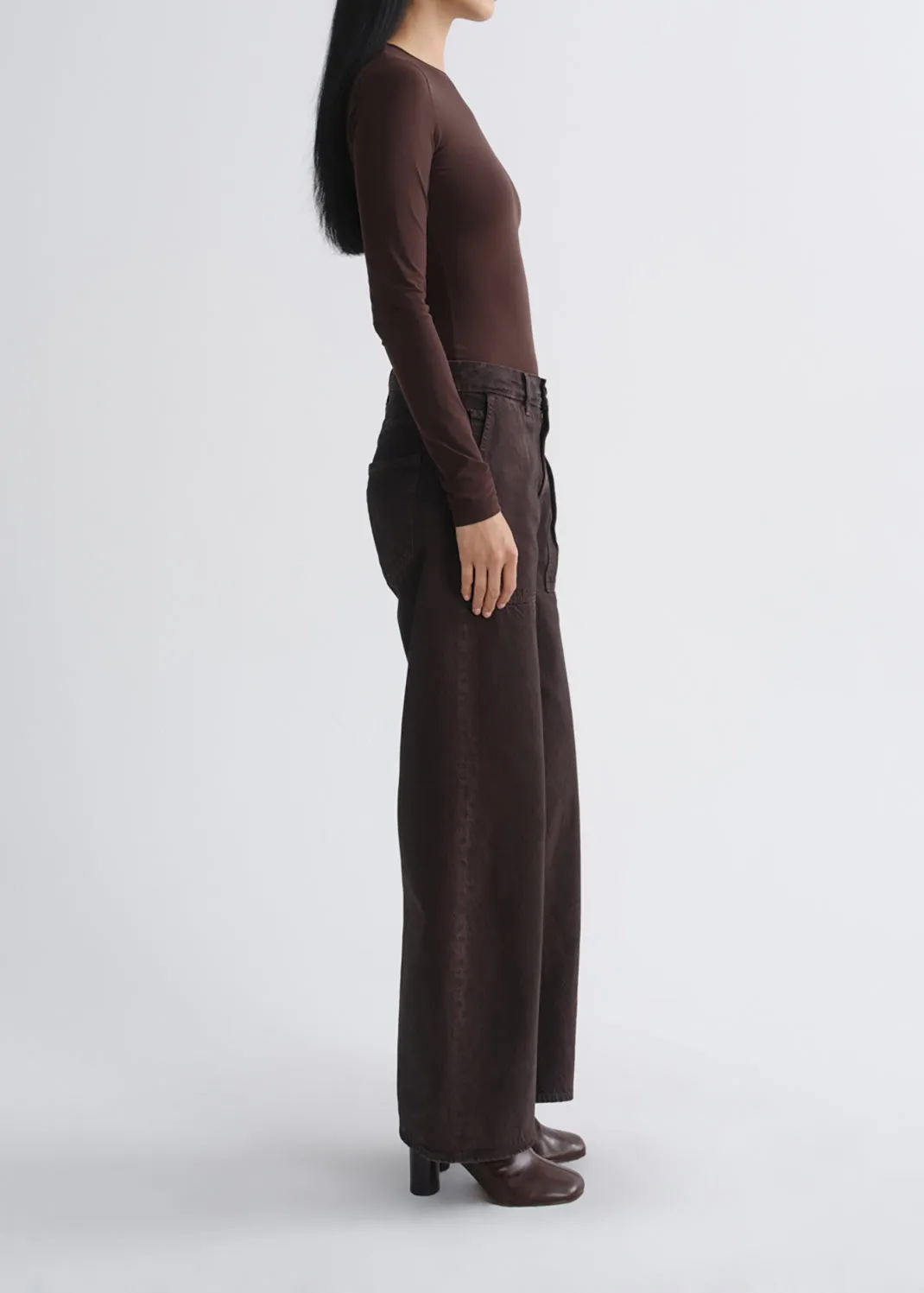Low Curve Utility Jean in Deep Roast sold by Agolde product image thumbnail 4