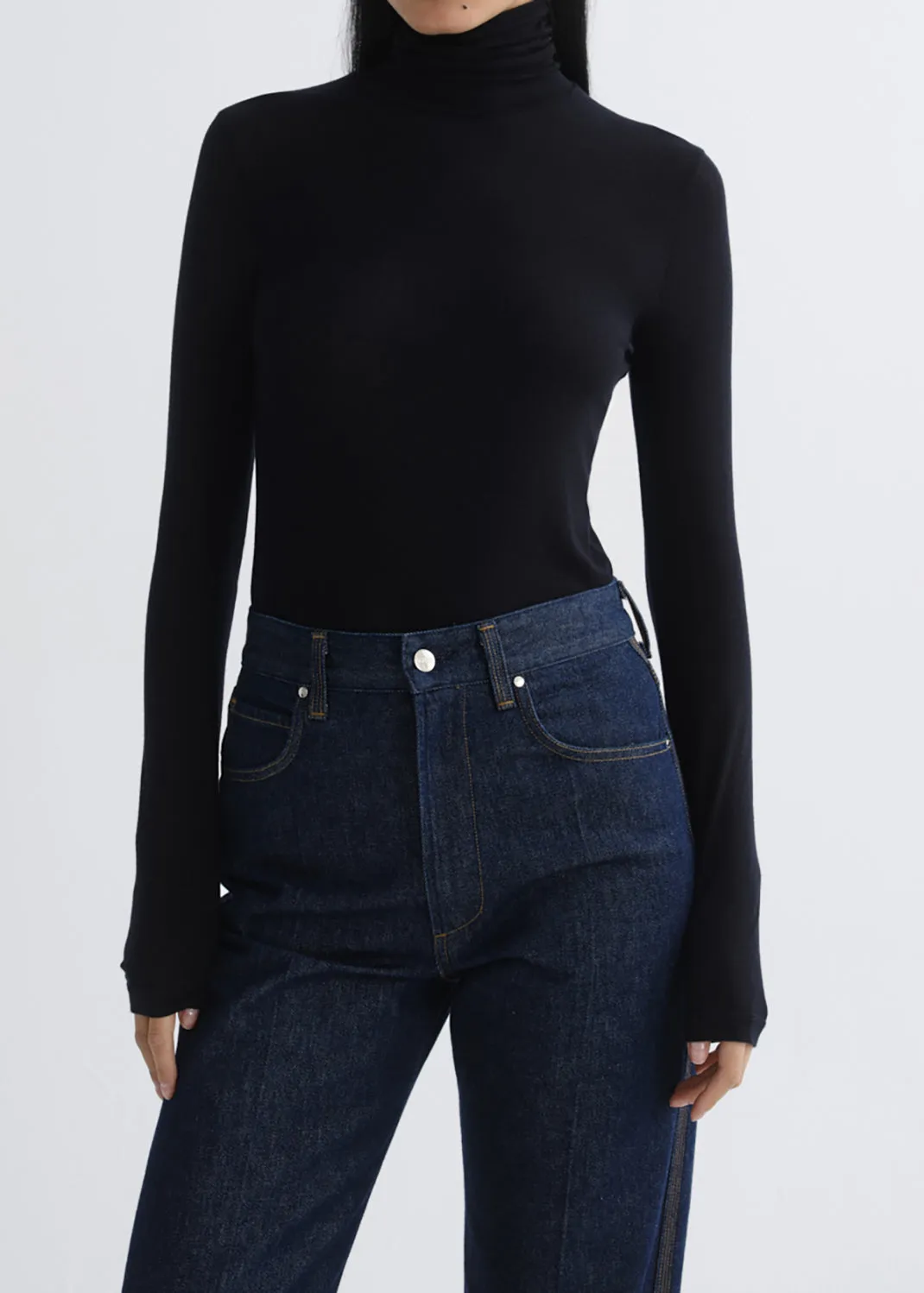 Pascale Turtleneck in Obscura sold by Agolde