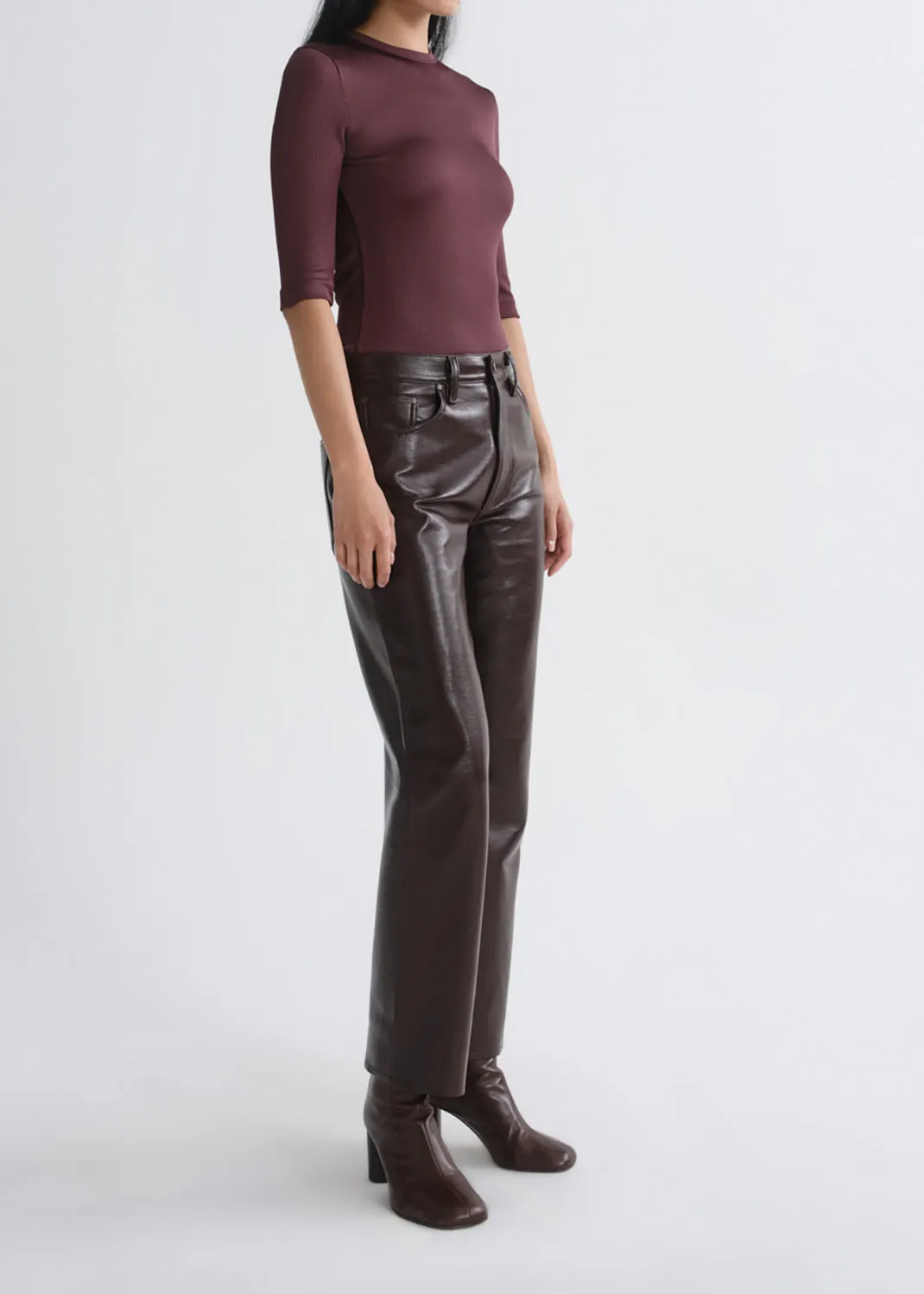 Lana Jean (Recycled Leather) in Madera sold by Agolde product image thumbnail 4