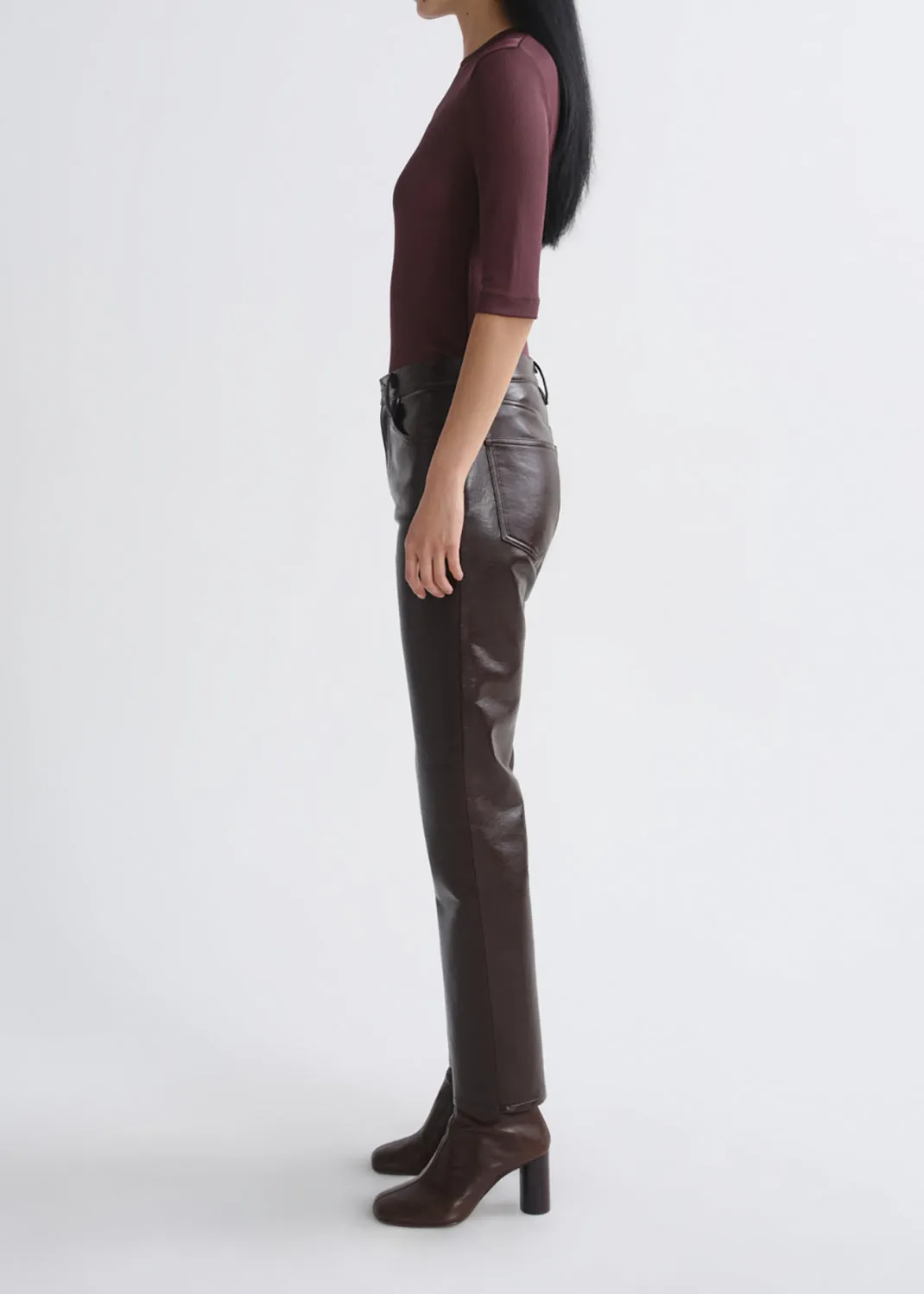 Lana Jean (Recycled Leather) in Madera sold by Agolde product image thumbnail 3
