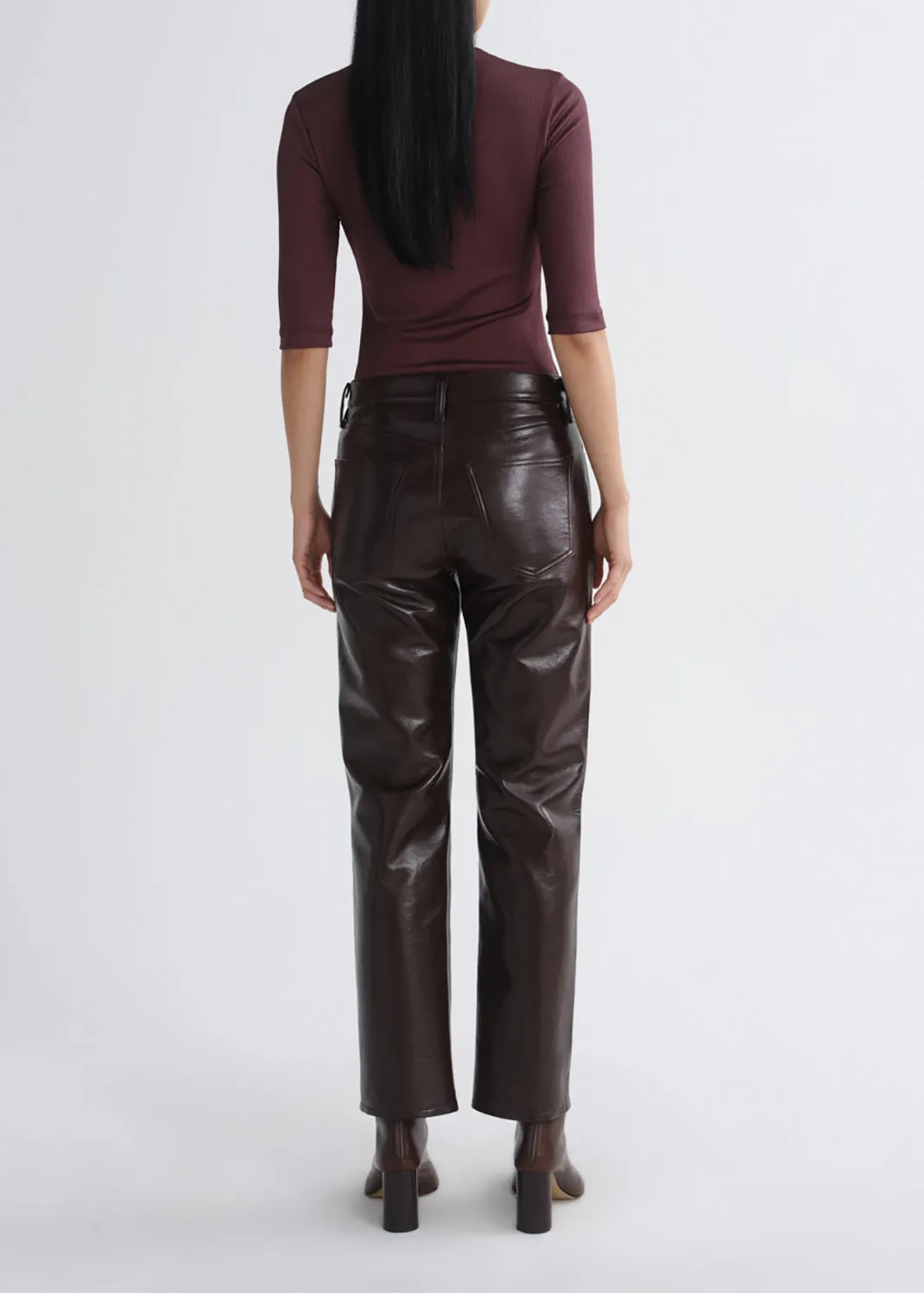 Lana Jean (Recycled Leather) in Madera sold by Agolde product image thumbnail 2