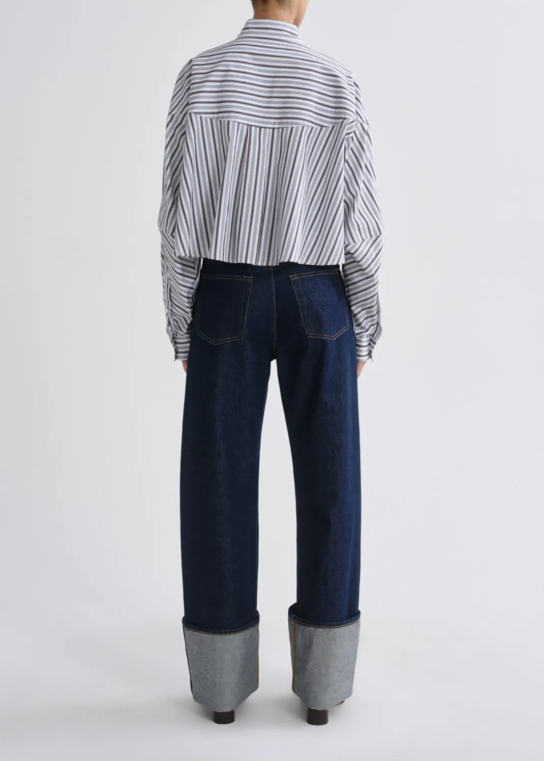 Agnes Shirt in Meyer Stripe Bracken/Blue sold by Agolde product image thumbnail 3