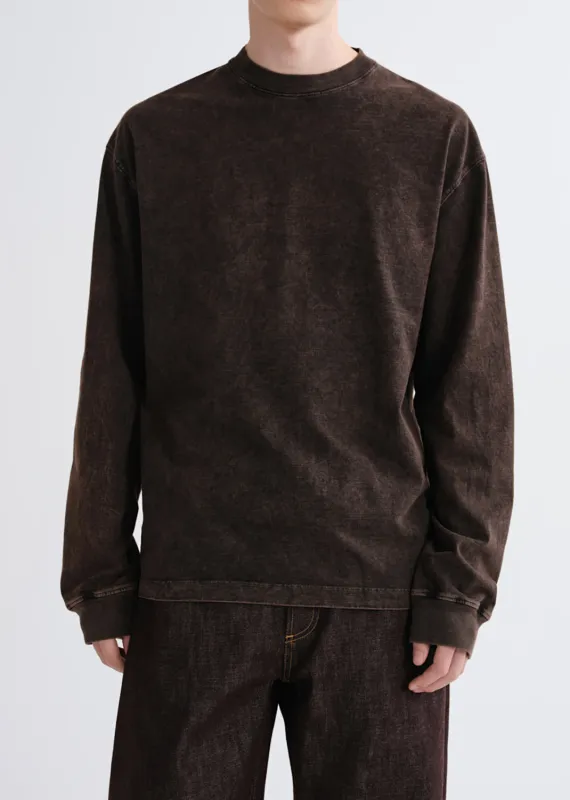 Asha Long Sleeve Mock Neck Tee in Pulse made by Agolde