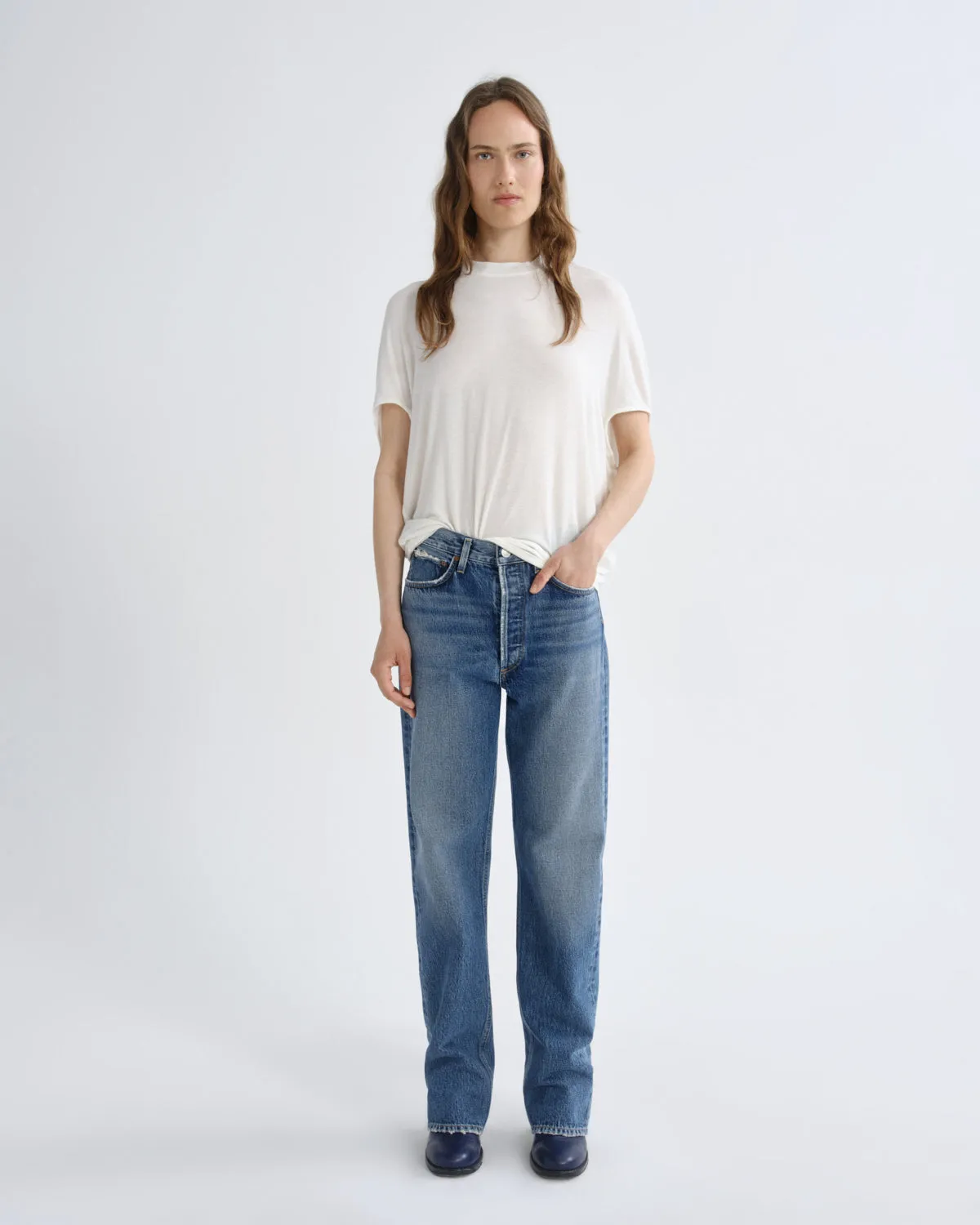 Souline Top in Oat Milk sold by Agolde product image thumbnail 3