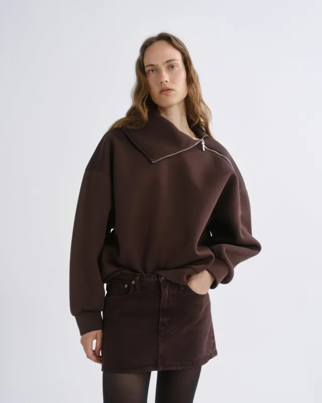 Coyle Sweatshirt in Deep Roast made by Agolde