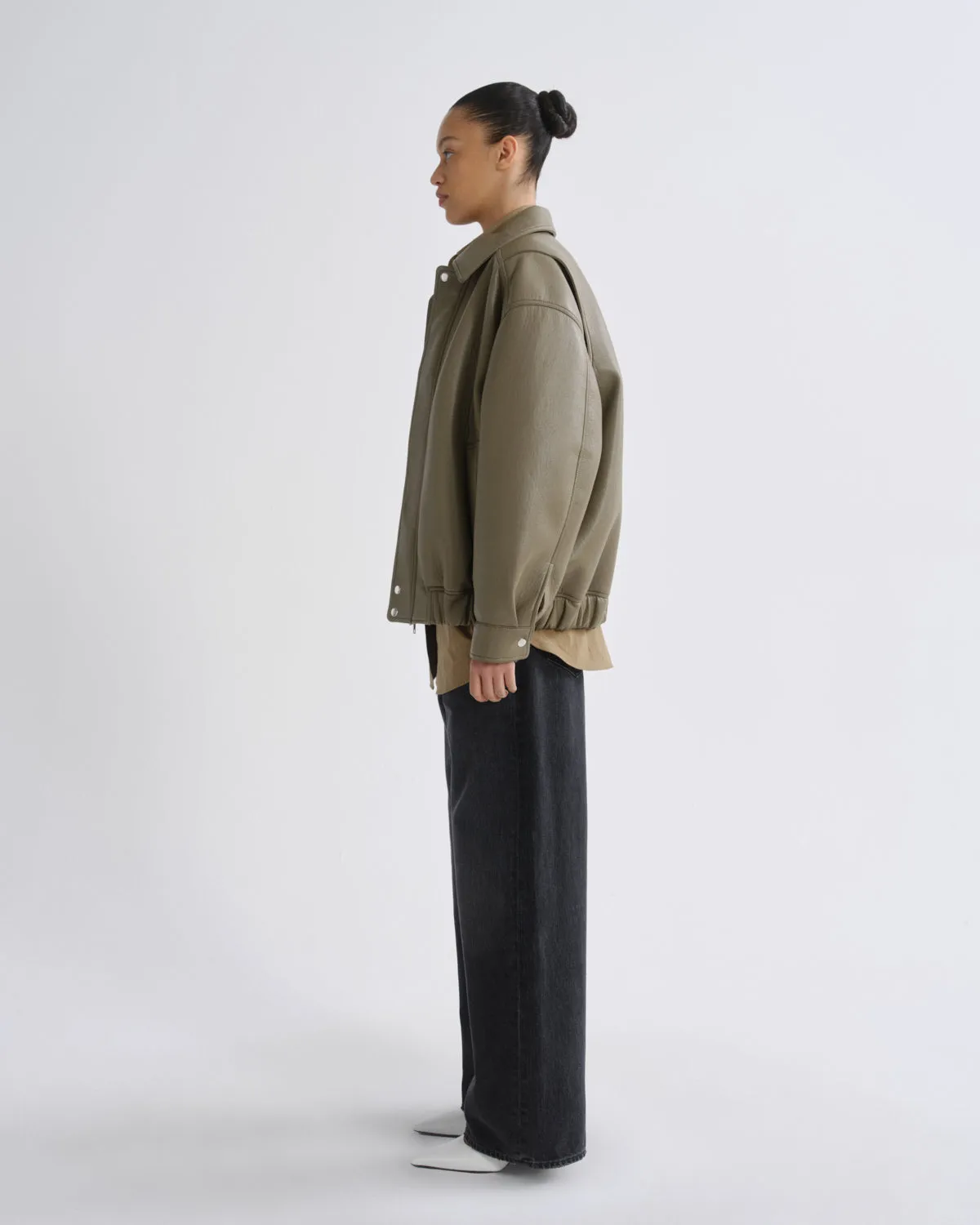 Ona Bomber Jacket in Canopy sold by Agolde product image thumbnail 4