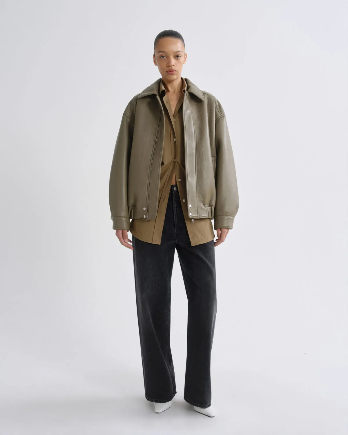 Ona Bomber Jacket in Canopy sold by Agolde product image thumbnail 5