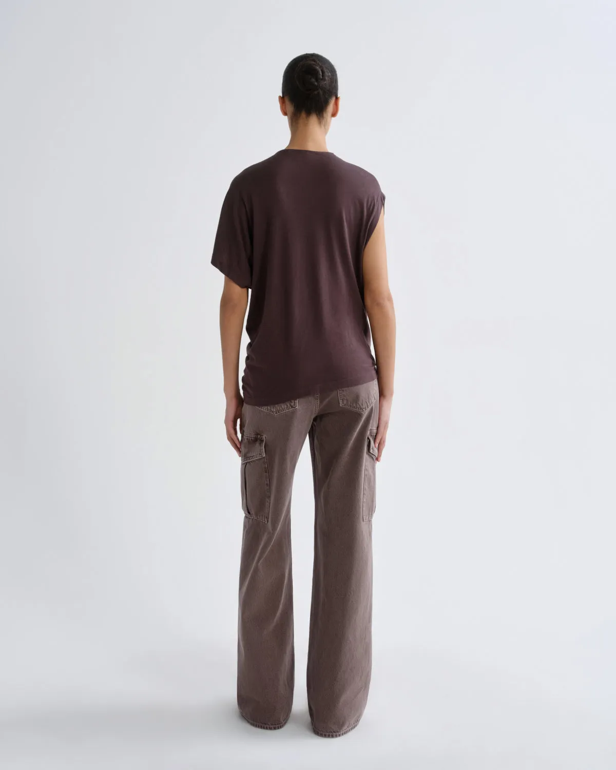 Milena Twist Tee in Raisin sold by Agolde product image thumbnail 2