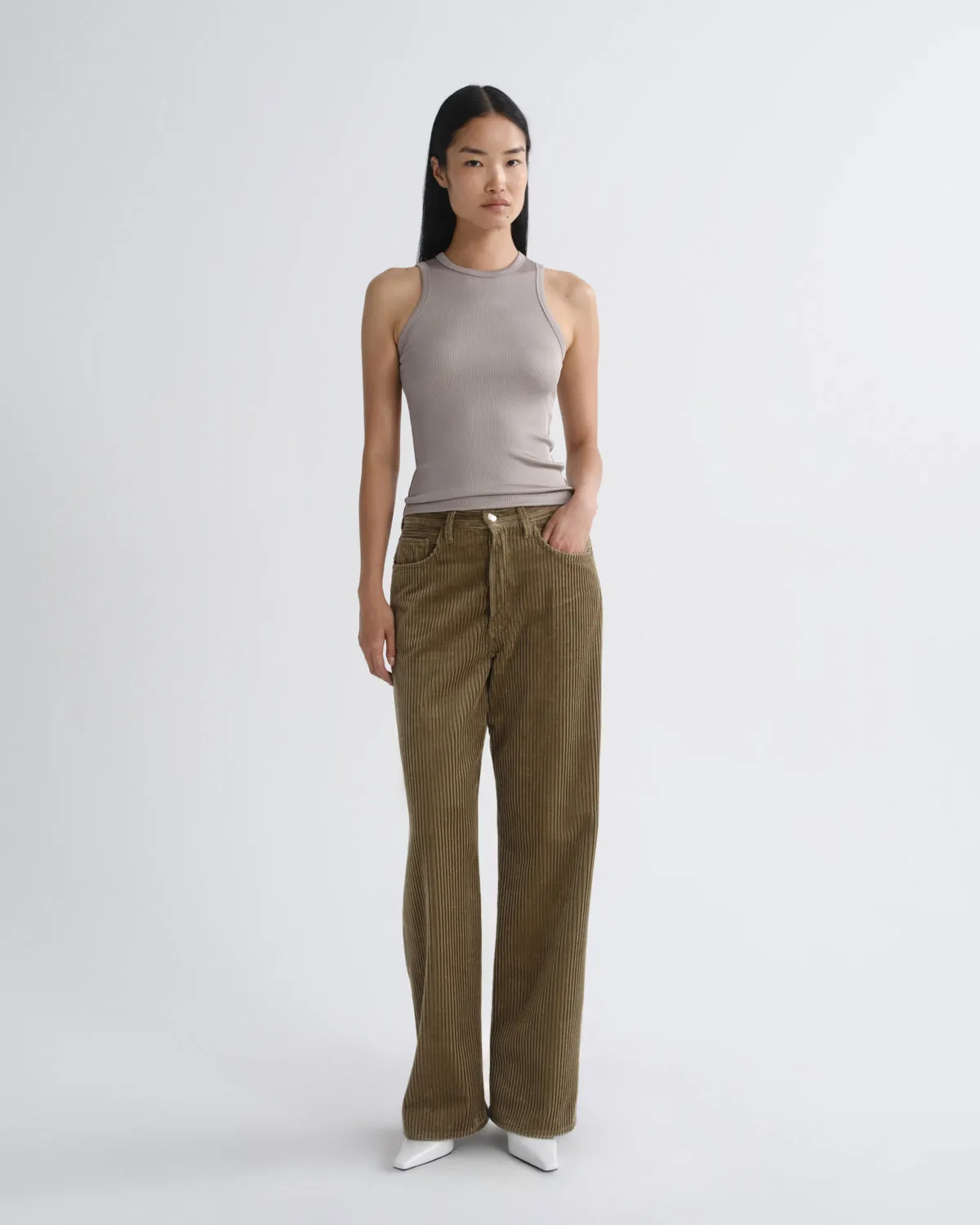 Vintage Loose (Corduroy) in French Khaki sold by Agolde