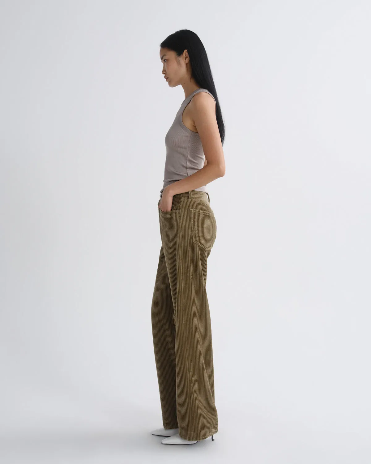 Vintage Loose (Corduroy) in French Khaki sold by Agolde product image thumbnail 4