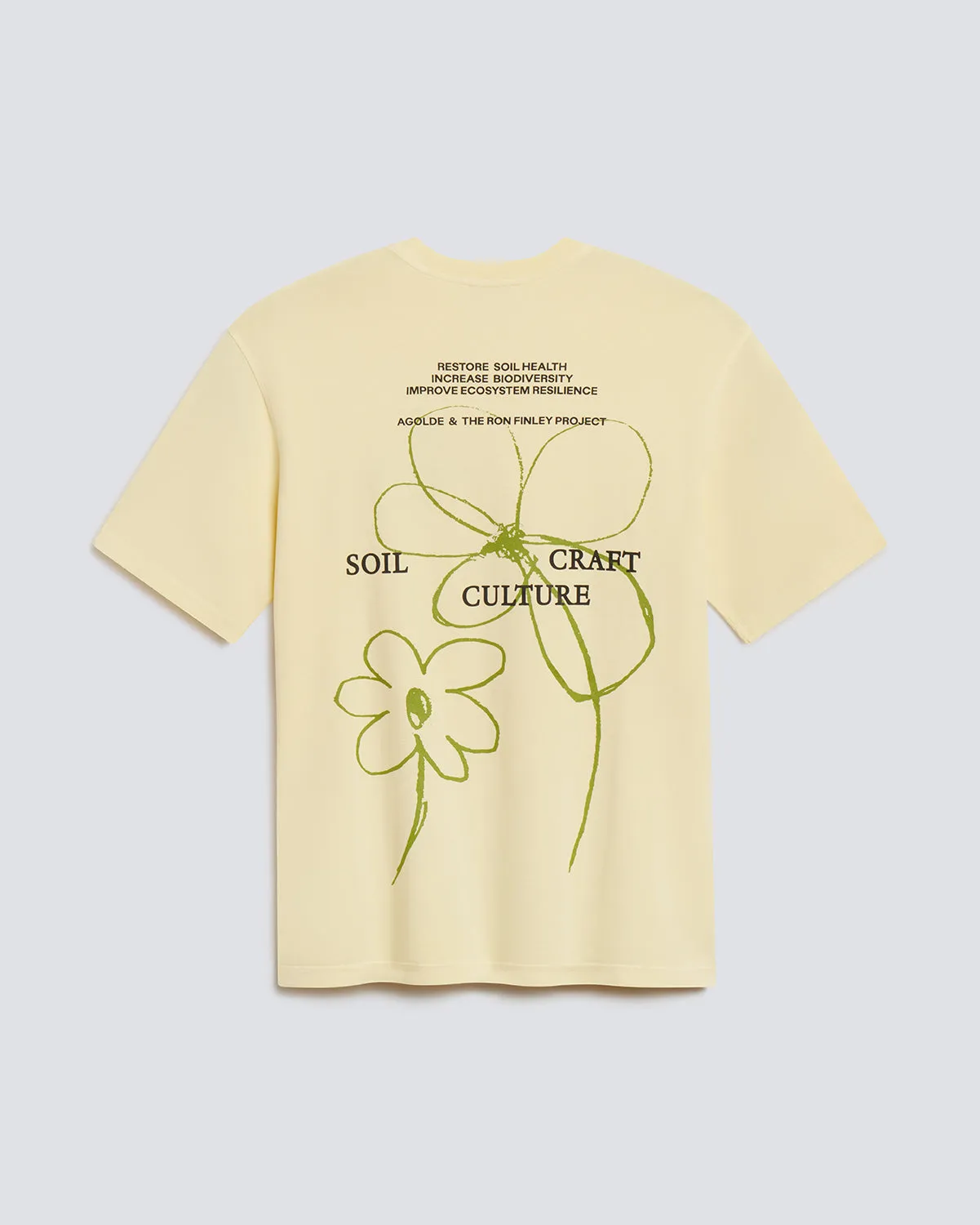 Ron Finley Short Sleeve Tee in Pale Yellow sold by Agolde product image thumbnail 2