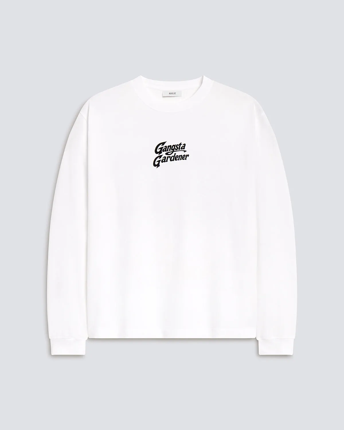 Ron Finley Long Sleeve Tee in Soft White sold by Agolde