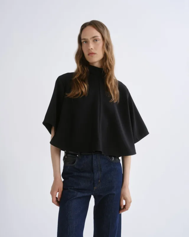 Rom Top in Black made by Agolde