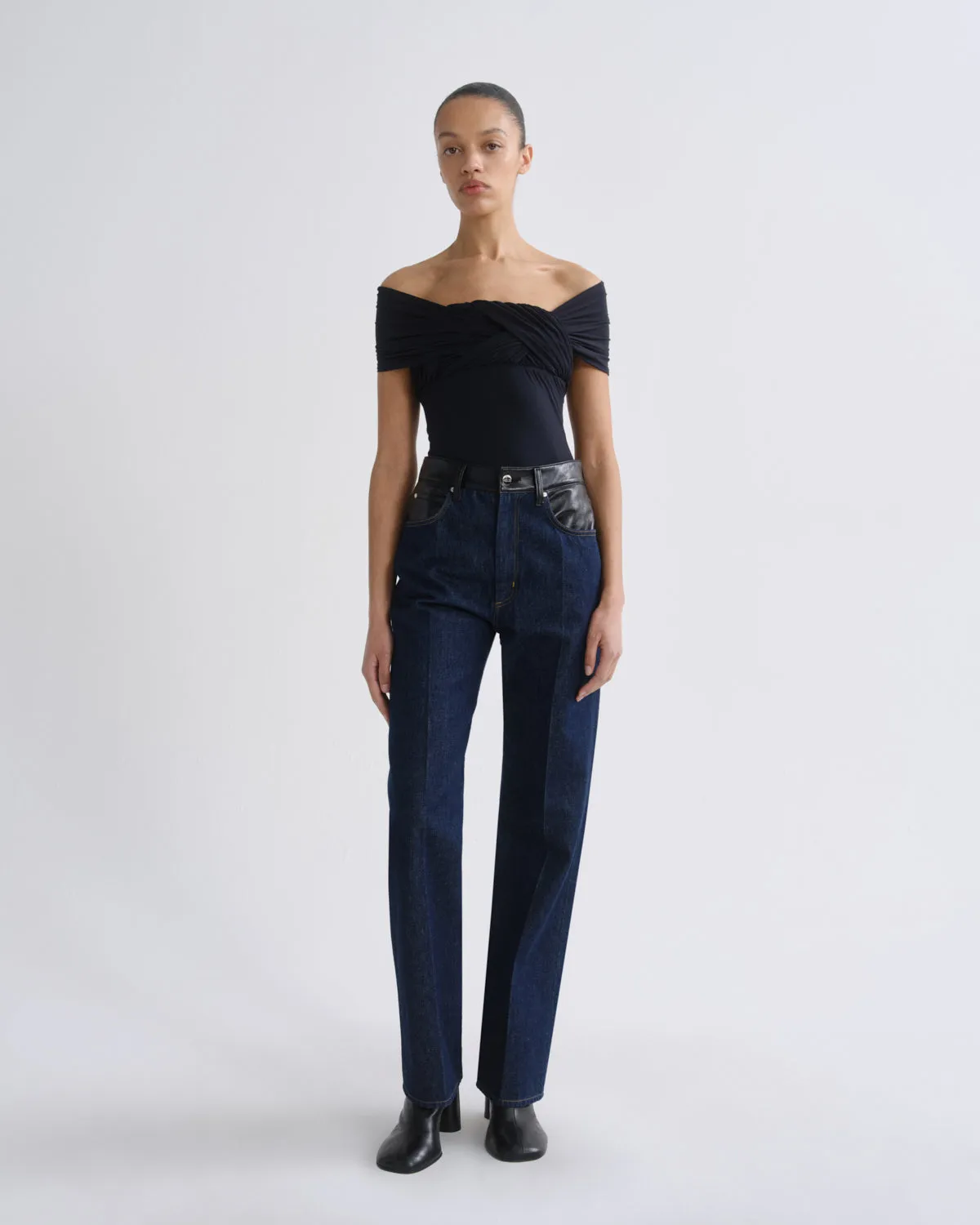 Stam Bodysuit in Navy sold by Agolde product image thumbnail 5