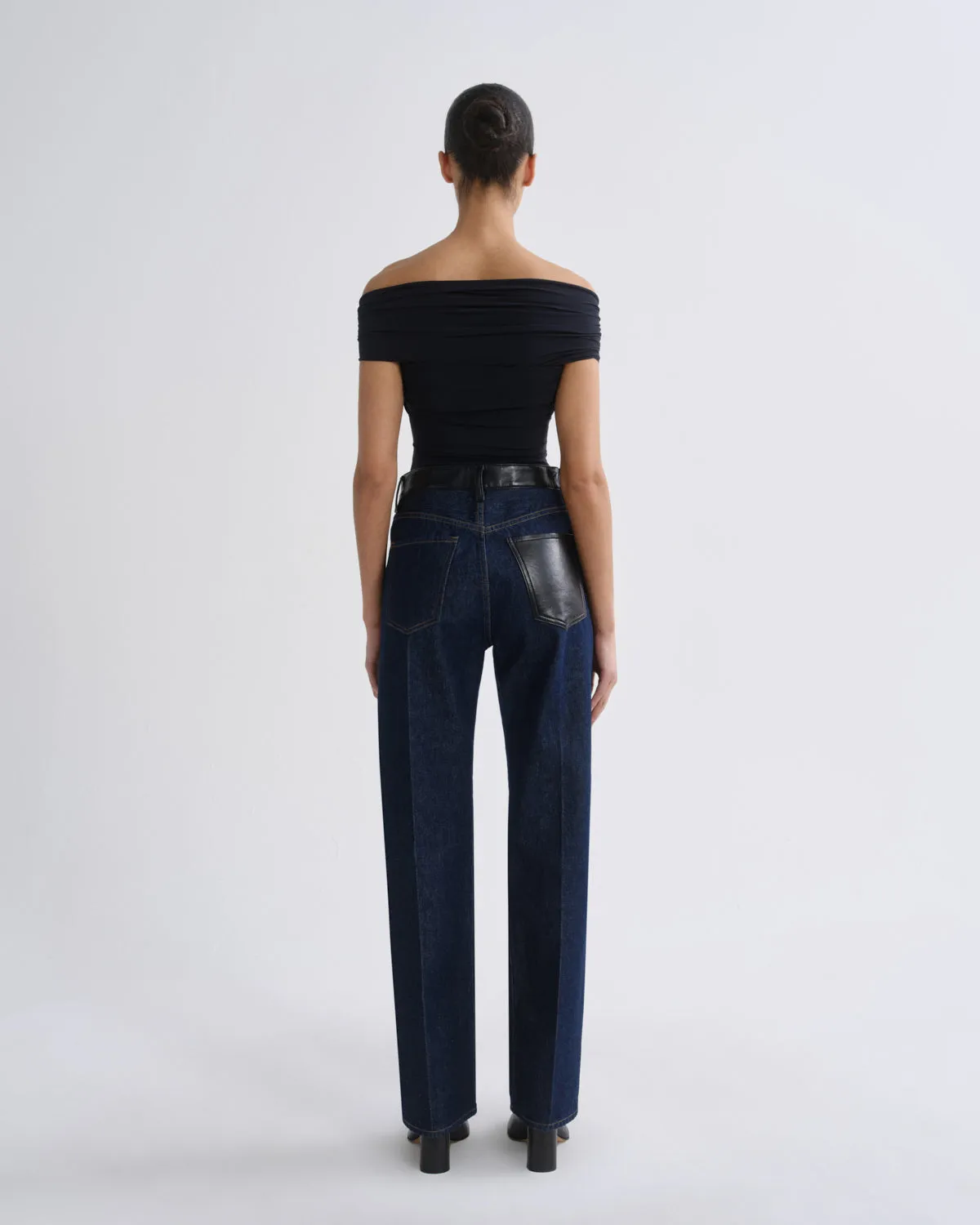 Stam Bodysuit in Navy sold by Agolde product image thumbnail 2