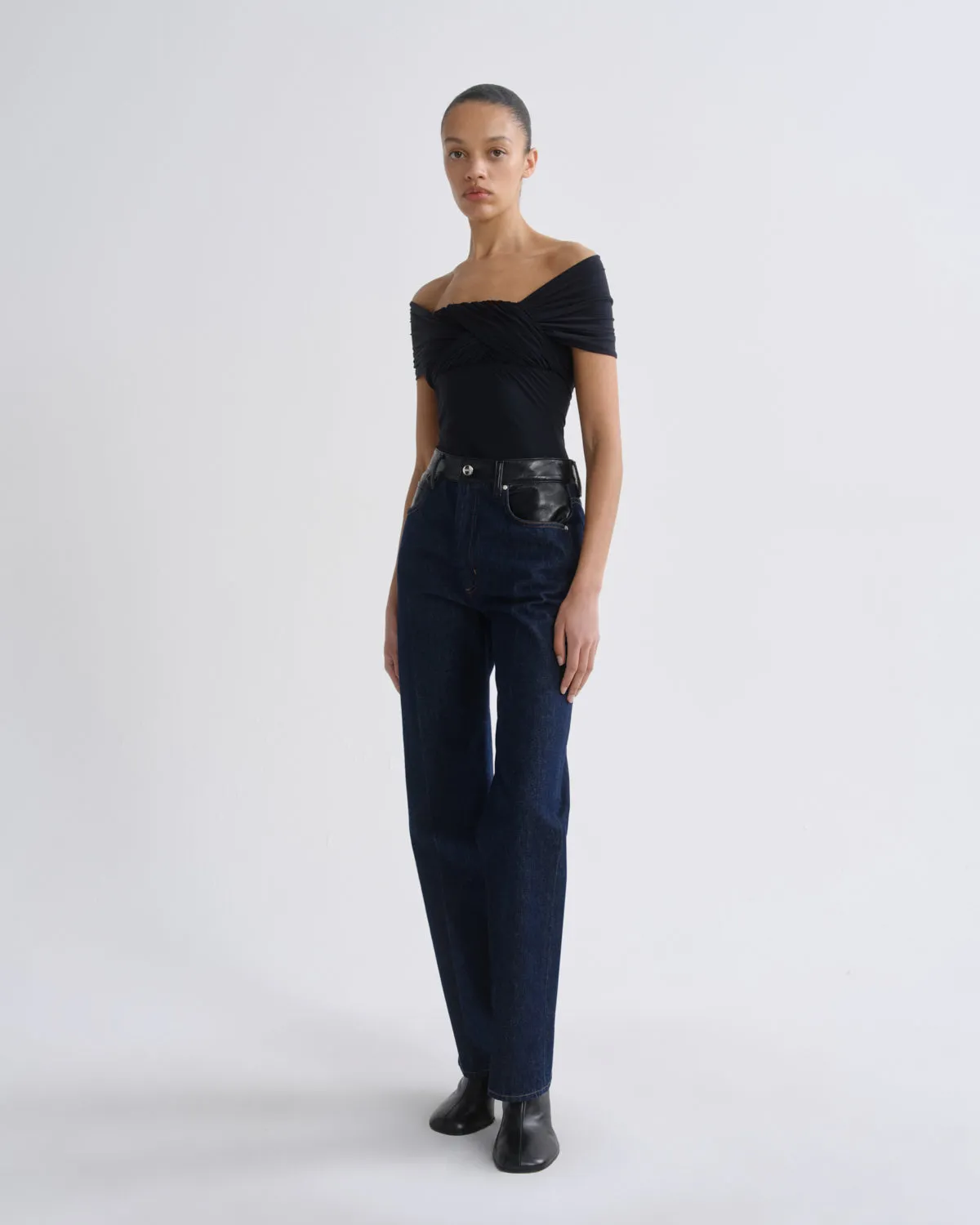 Stam Bodysuit in Navy sold by Agolde product image thumbnail 3
