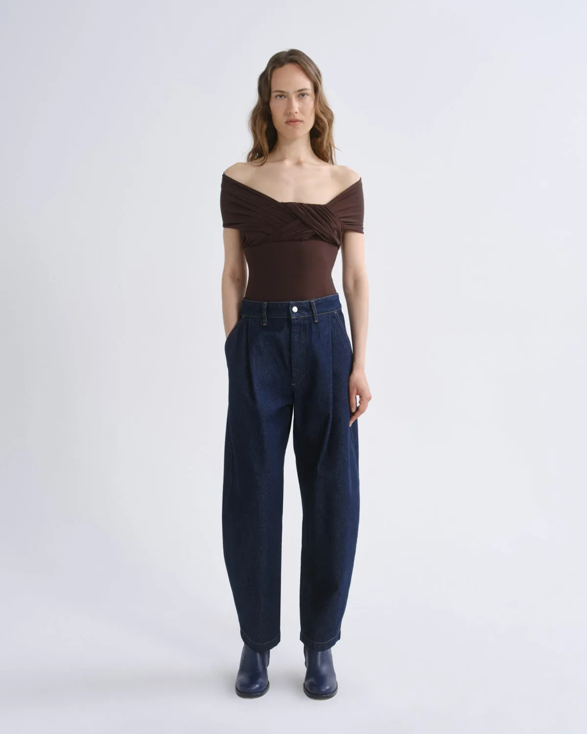 Stam Bodysuit in Chocolate sold by Agolde product image thumbnail 5