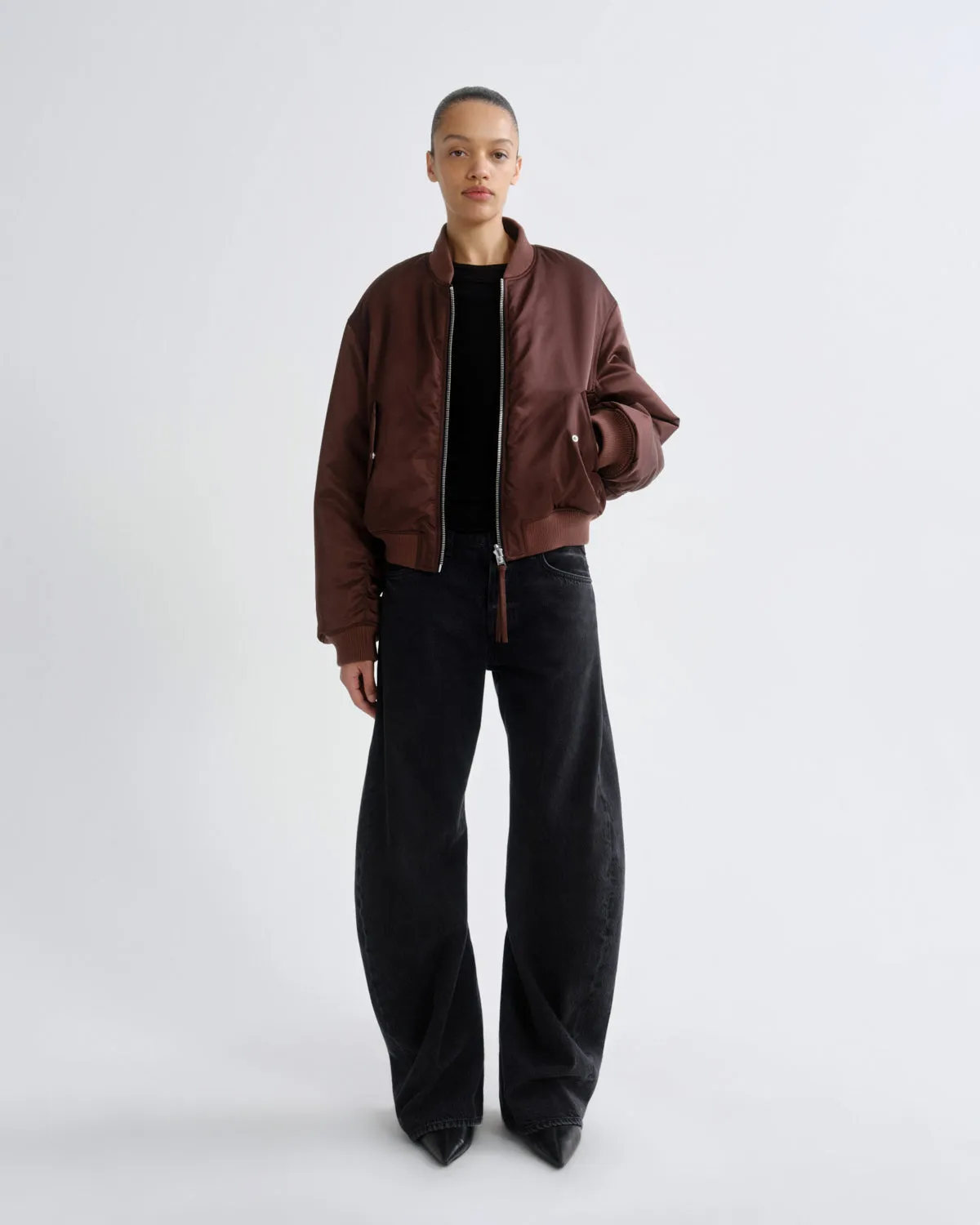 Frankie Reversible Bomber in Morello sold by Agolde product image thumbnail 5
