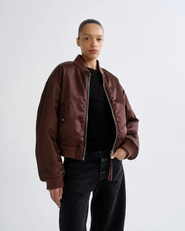 Frankie Reversible Bomber in Morello made by Agolde
