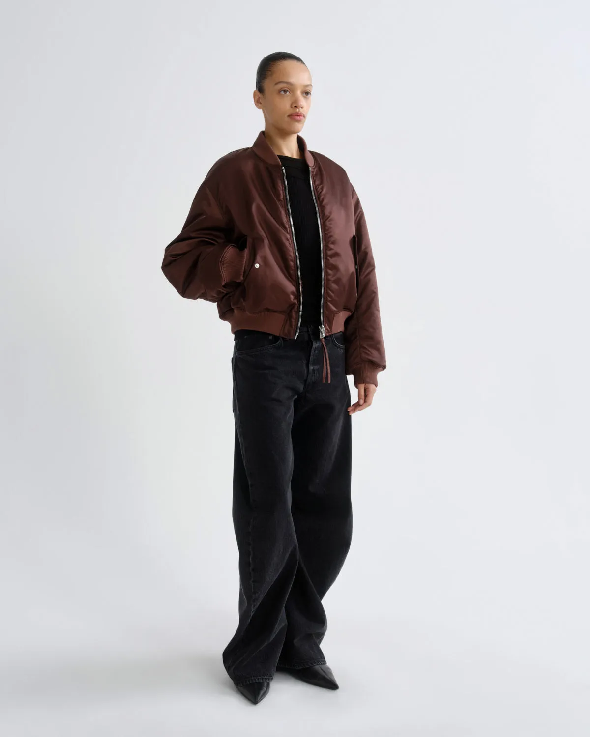 Frankie Reversible Bomber in Morello sold by Agolde product image thumbnail 4