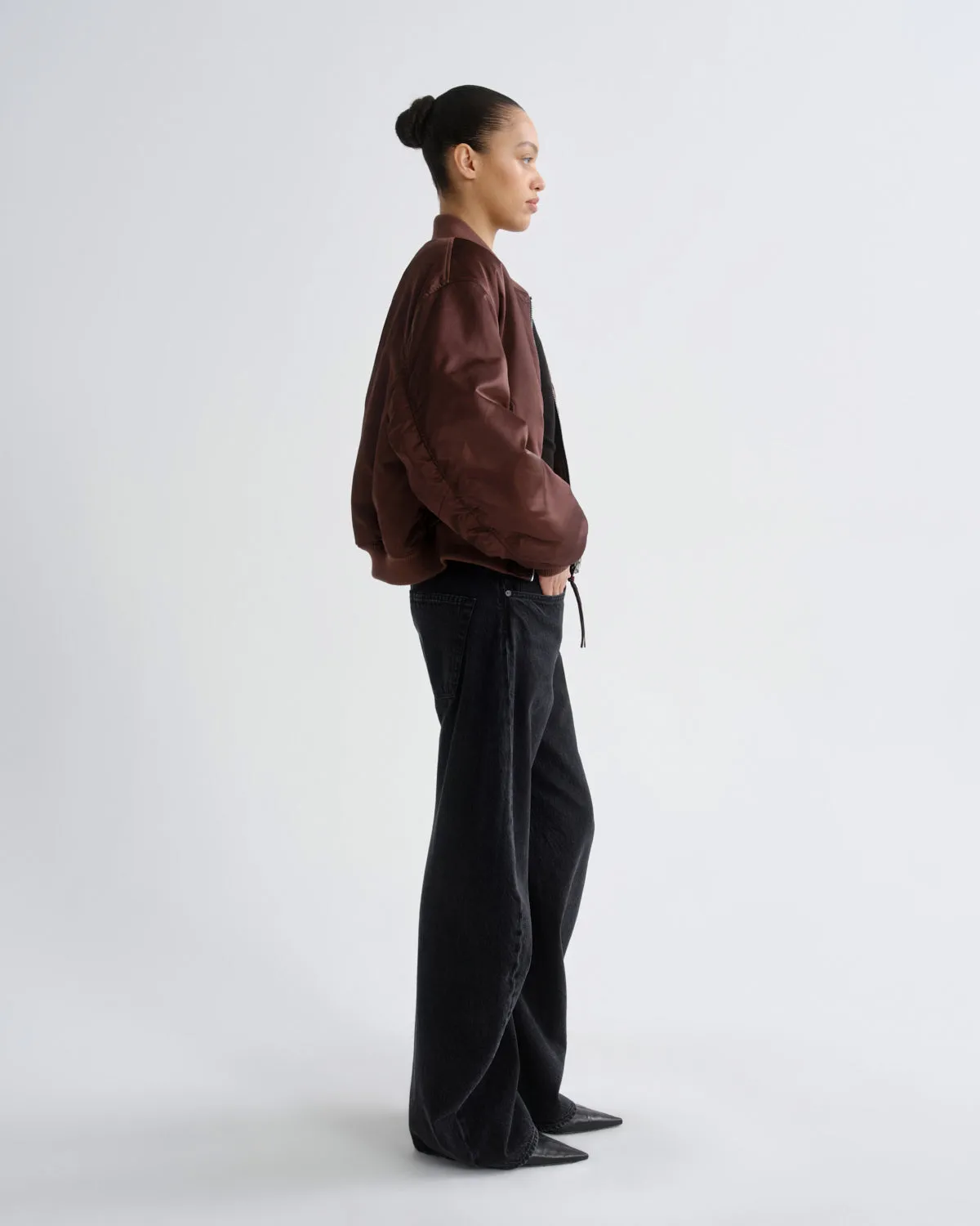 Frankie Reversible Bomber in Morello sold by Agolde product image thumbnail 3