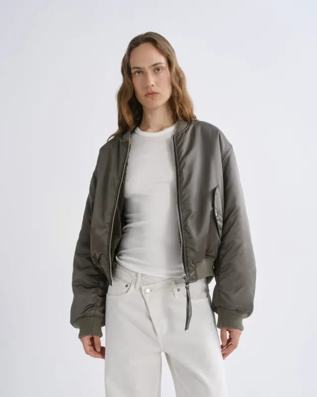 Frankie Reversible Bomber in Fern made by Agolde