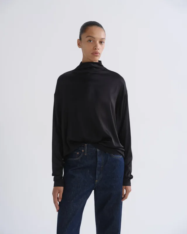 Bryony Top (Satin) in Black made by Agolde