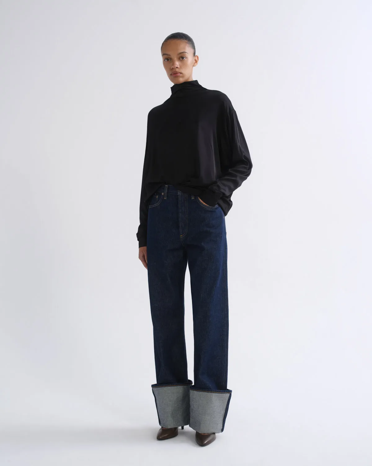 Bryony Top (Satin) in Black sold by Agolde product image thumbnail 4