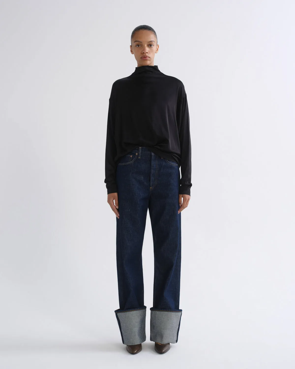 Bryony Top (Satin) in Black sold by Agolde product image thumbnail 5