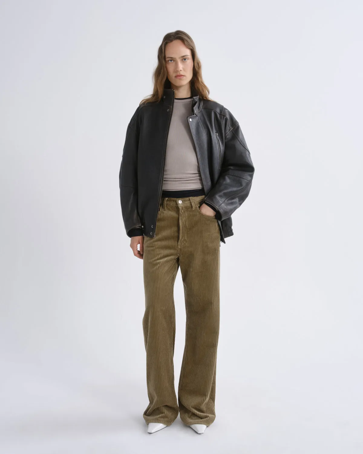 Danver Moto Jacket in Vintage Black sold by Agolde product image thumbnail 5