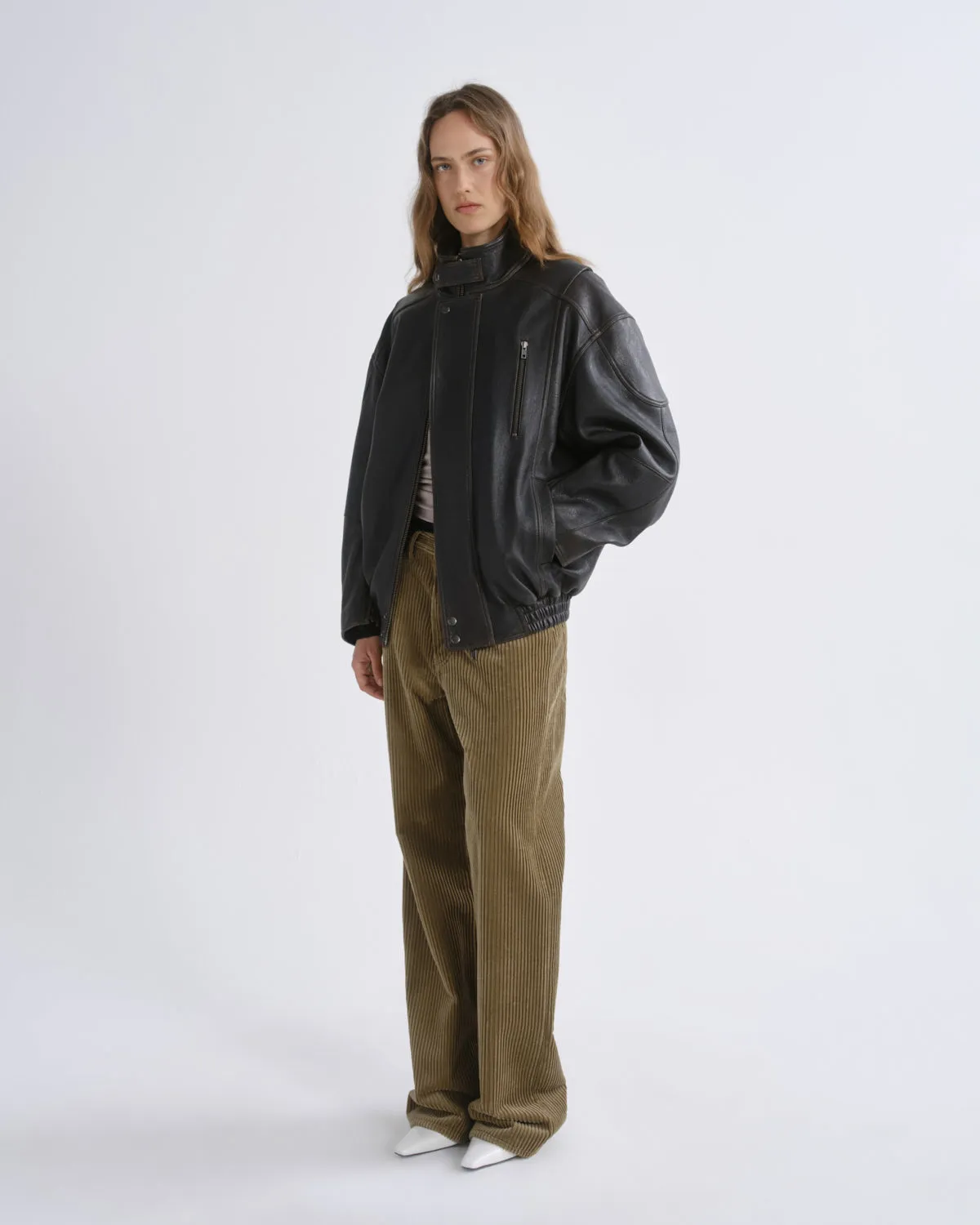 Danver Moto Jacket in Vintage Black sold by Agolde product image thumbnail 3