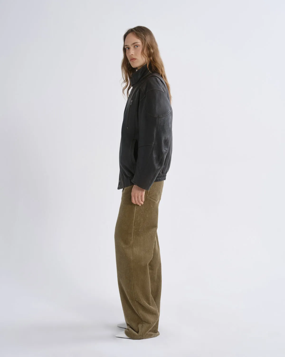 Danver Moto Jacket in Vintage Black sold by Agolde product image thumbnail 4