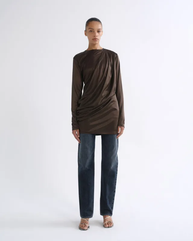 Robyn Dress in Bronze made by Agolde