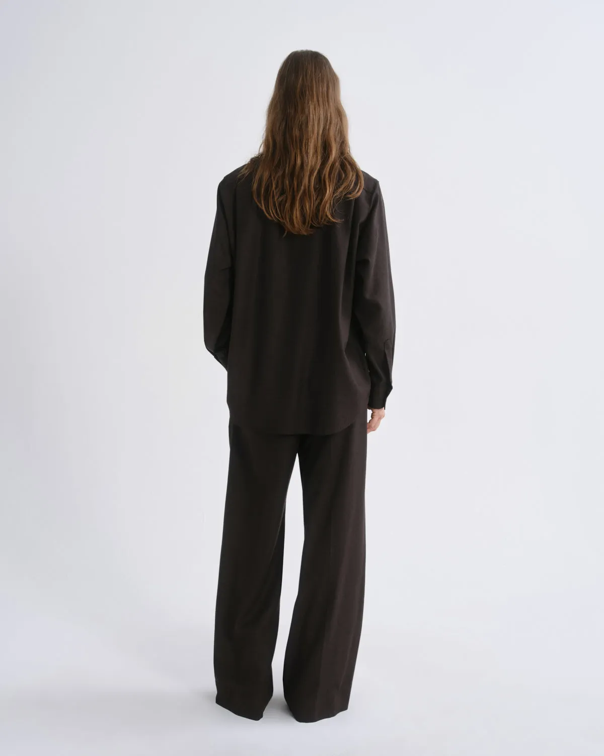 Sathia Trouser (Wool) in Chocolate Heather sold by Agolde product image thumbnail 2