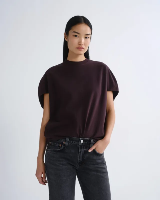 Souline T-Shirt in Eggplant made by Agolde
