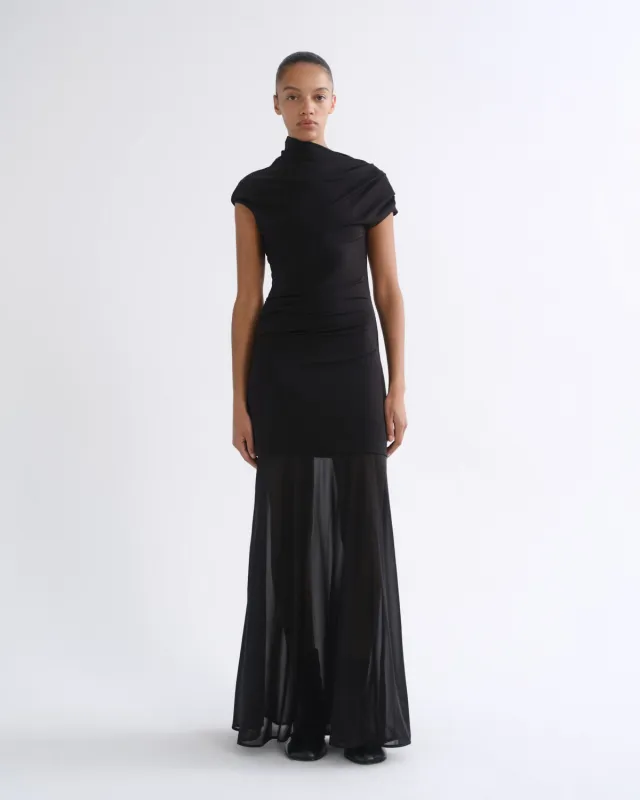 Mazzy Dress in Black made by Agolde