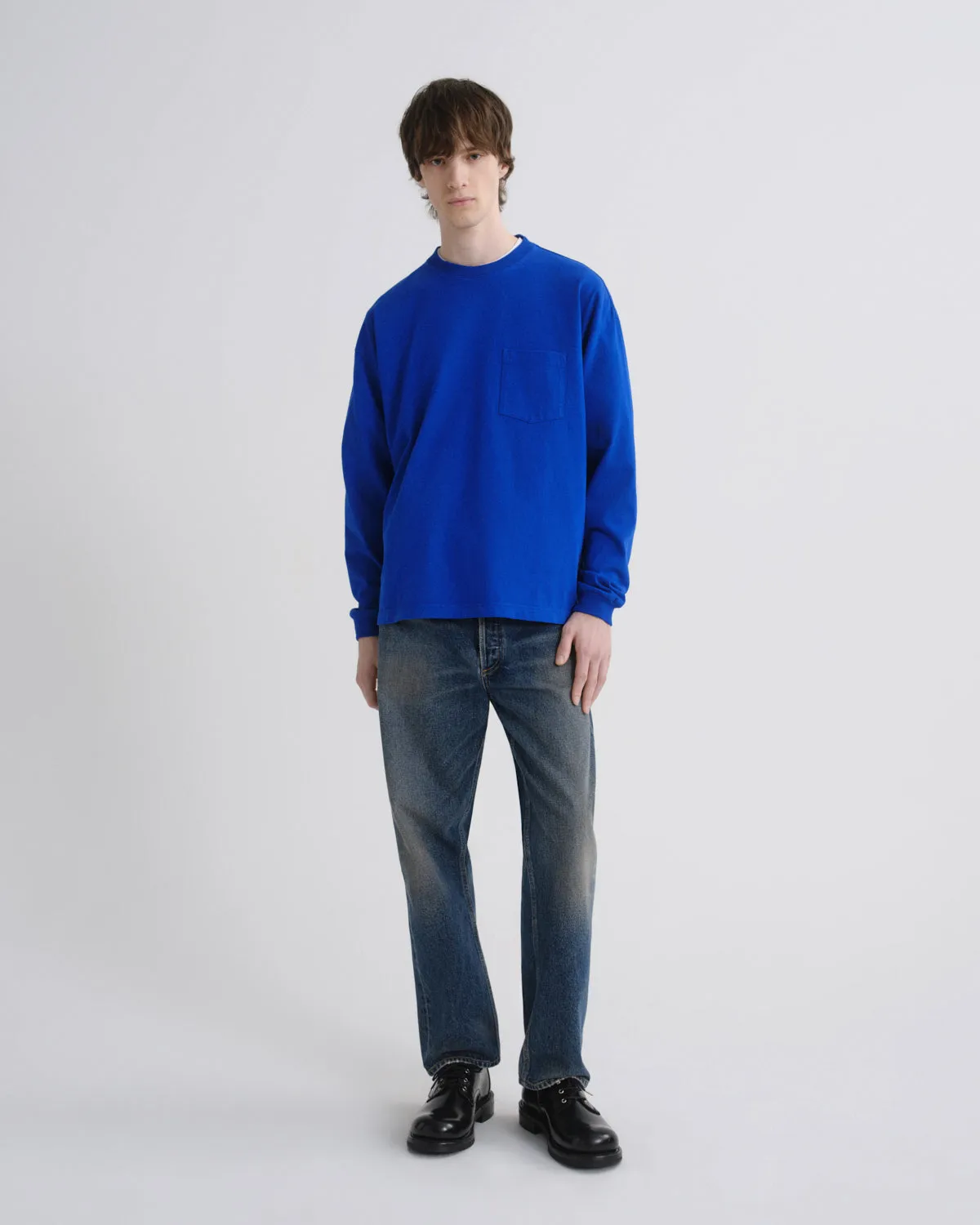 Lucan Long Sleeve Tee in Cobalt sold by Agolde product image thumbnail 3