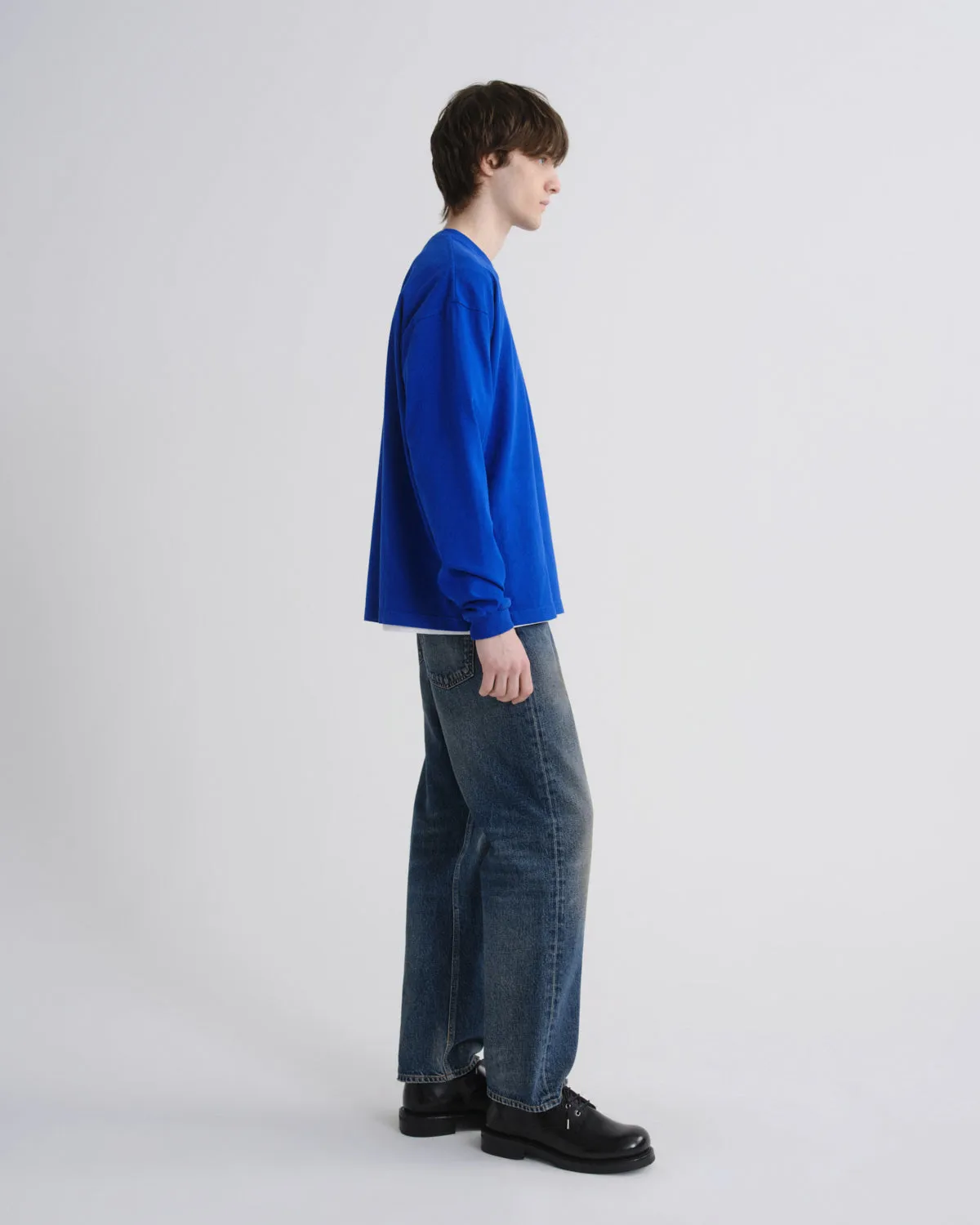 Lucan Long Sleeve Tee in Cobalt sold by Agolde product image thumbnail 4