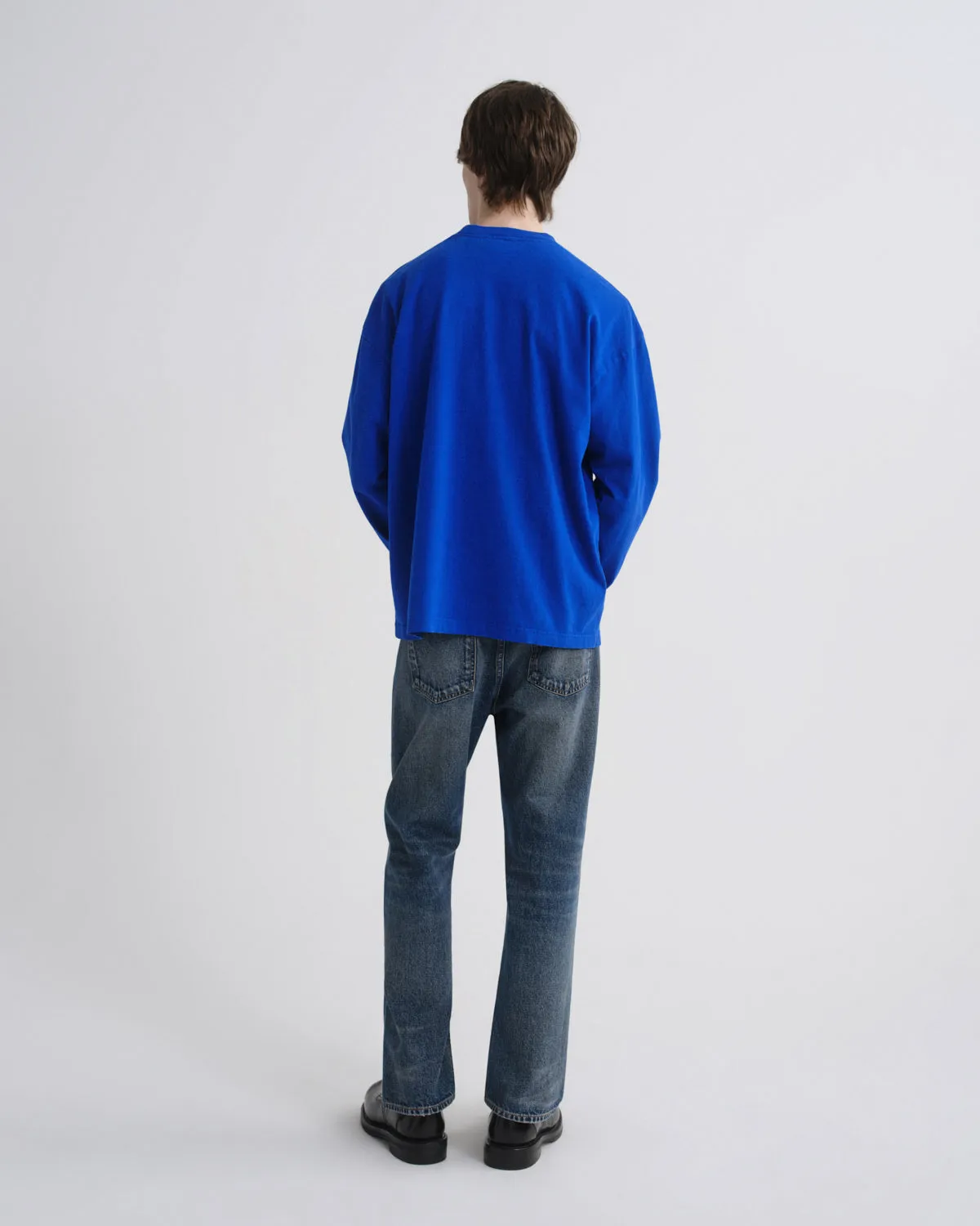 Lucan Long Sleeve Tee in Cobalt sold by Agolde product image thumbnail 2