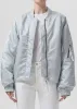 Shoreditch Ski Club x AGOLDE Nisa Bomber Jacket in Oyster sold by Agolde