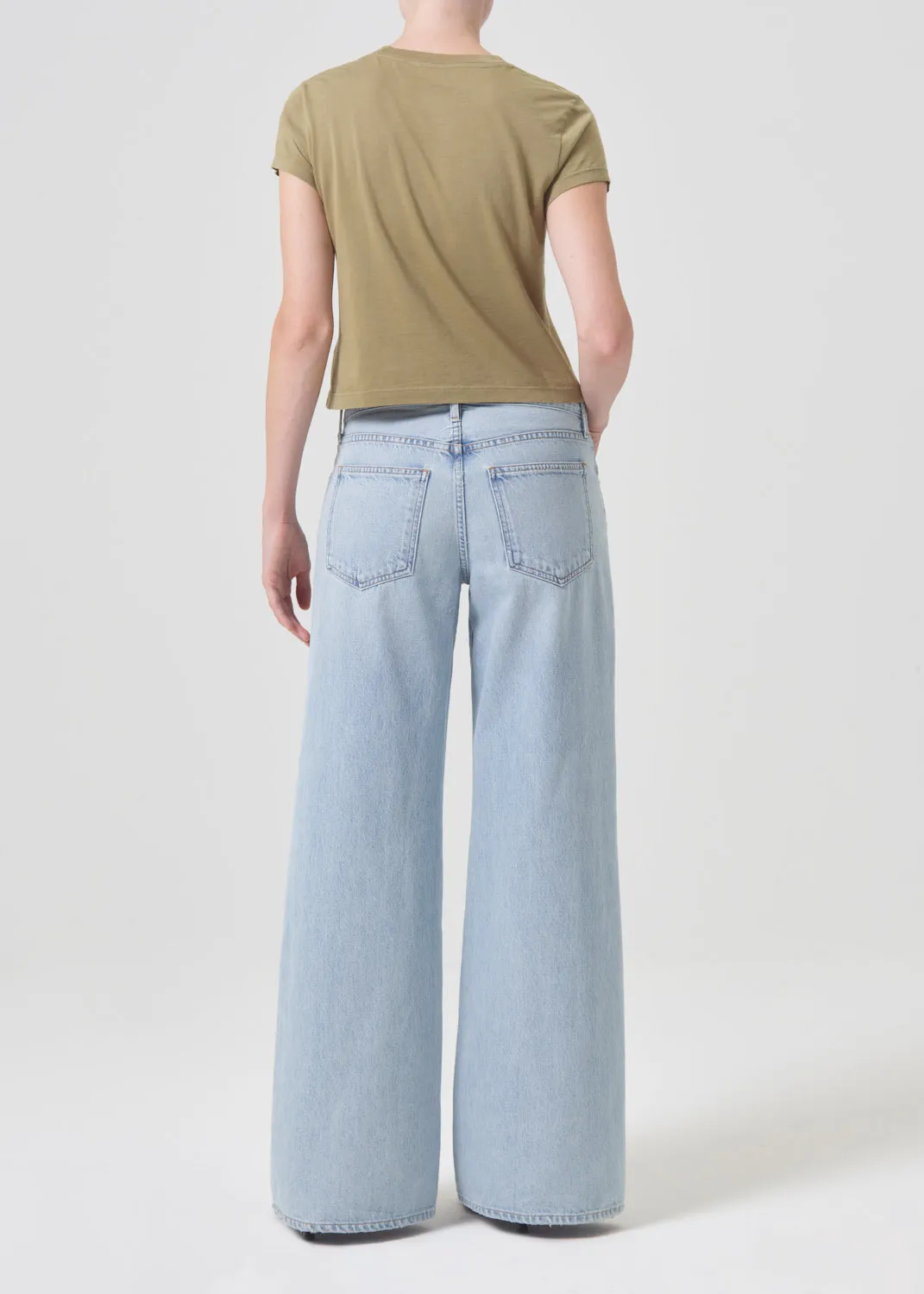 Adine Shrunken Tee in Cocoon sold by Agolde product image thumbnail 4