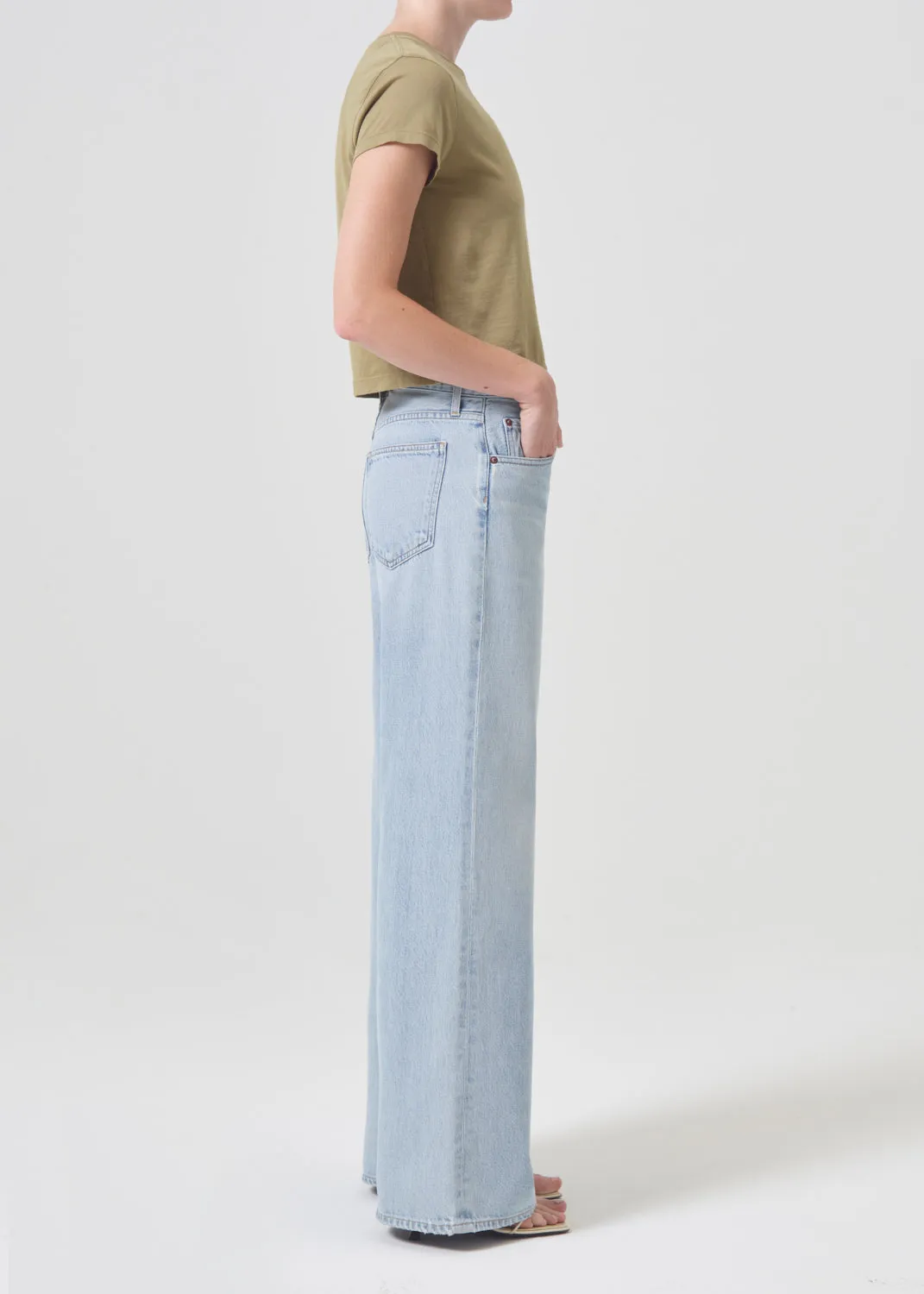 Adine Shrunken Tee in Cocoon sold by Agolde product image thumbnail 3