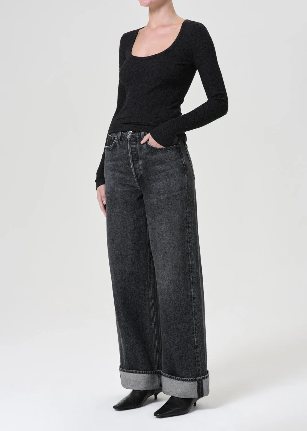 Corey Scoop Neck Tee in Katniss sold by Agolde product image thumbnail 5