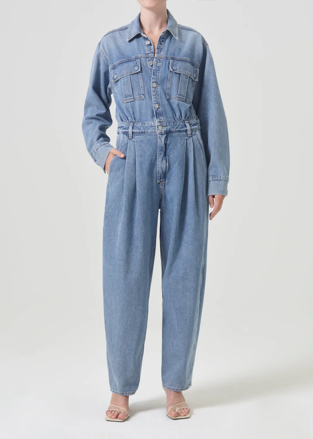 Silka Jumpsuit in Rival sold by Agolde